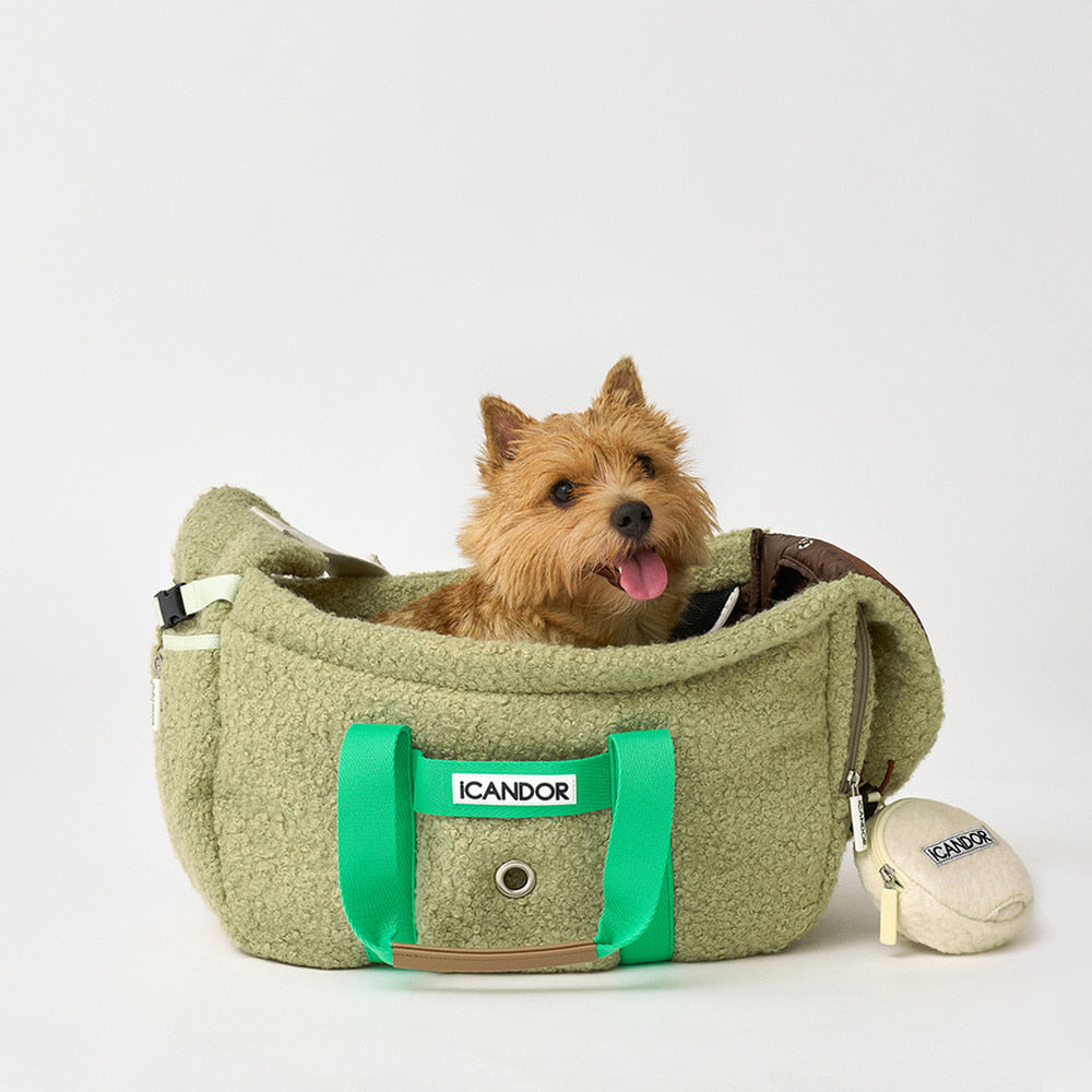 PEEK-A-BOO Pet Sling Bag (Rustic Olive)