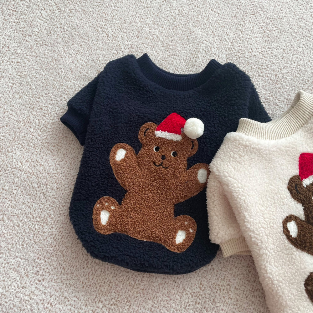 Santa Bear Fleece Sweatshirt (2 colors)