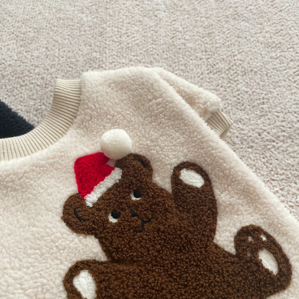 Santa Bear Fleece Sweatshirt (2 colors)