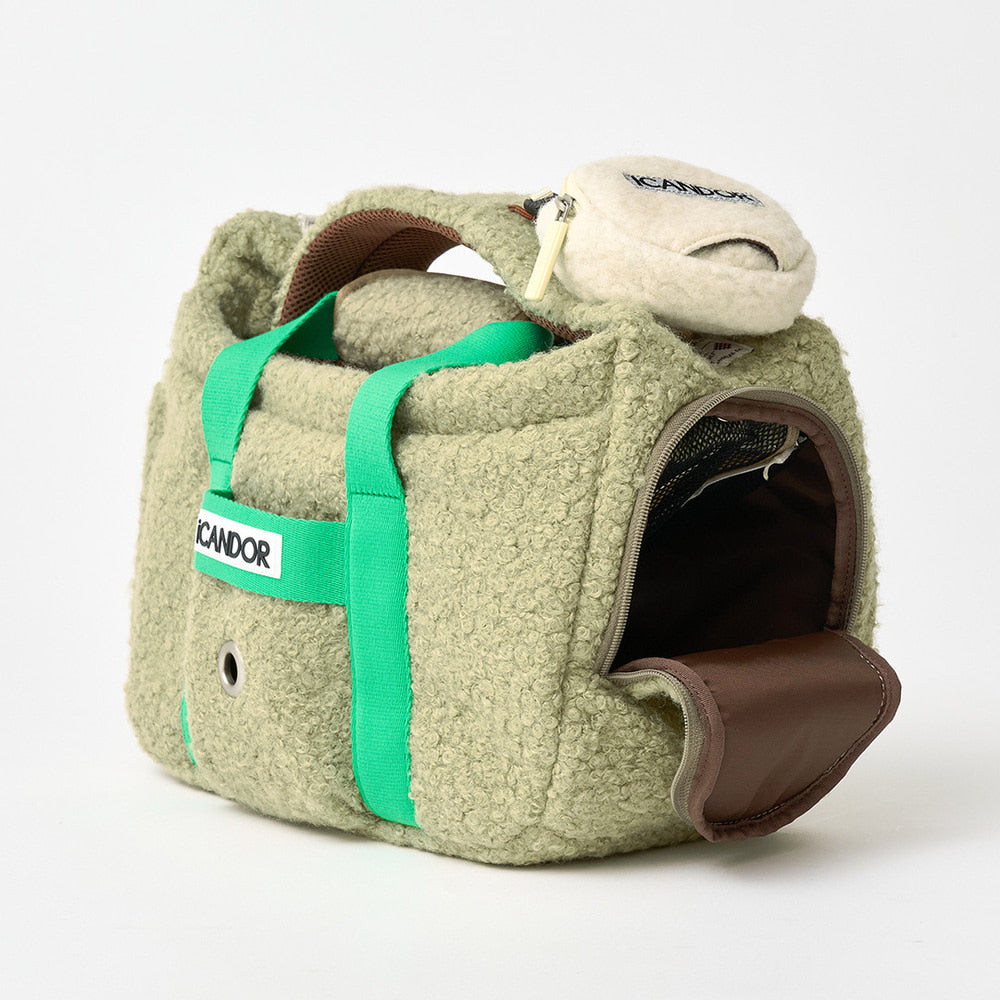 PEEK-A-BOO Pet Sling Bag (Rustic Olive)