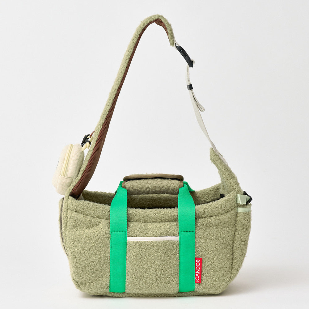 PEEK-A-BOO Pet Sling Bag (Rustic Olive)