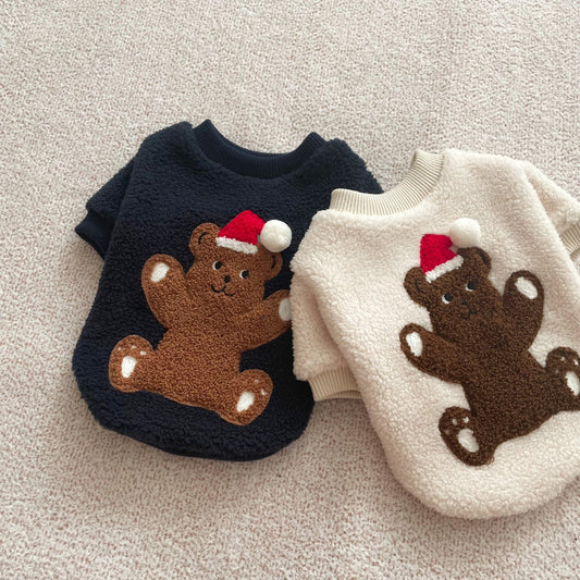 Santa Bear Fleece Sweatshirt (2 colors)