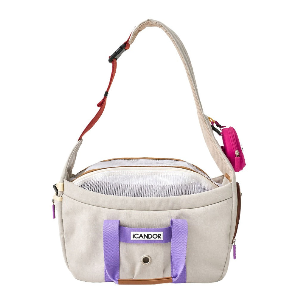 PEEK-A-BOO Pet Sling Bag (Plum Gray)