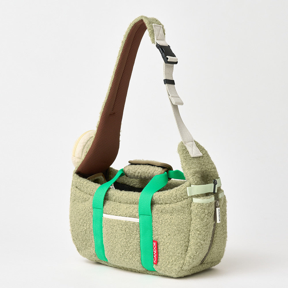 PEEK-A-BOO Pet Sling Bag (Rustic Olive)