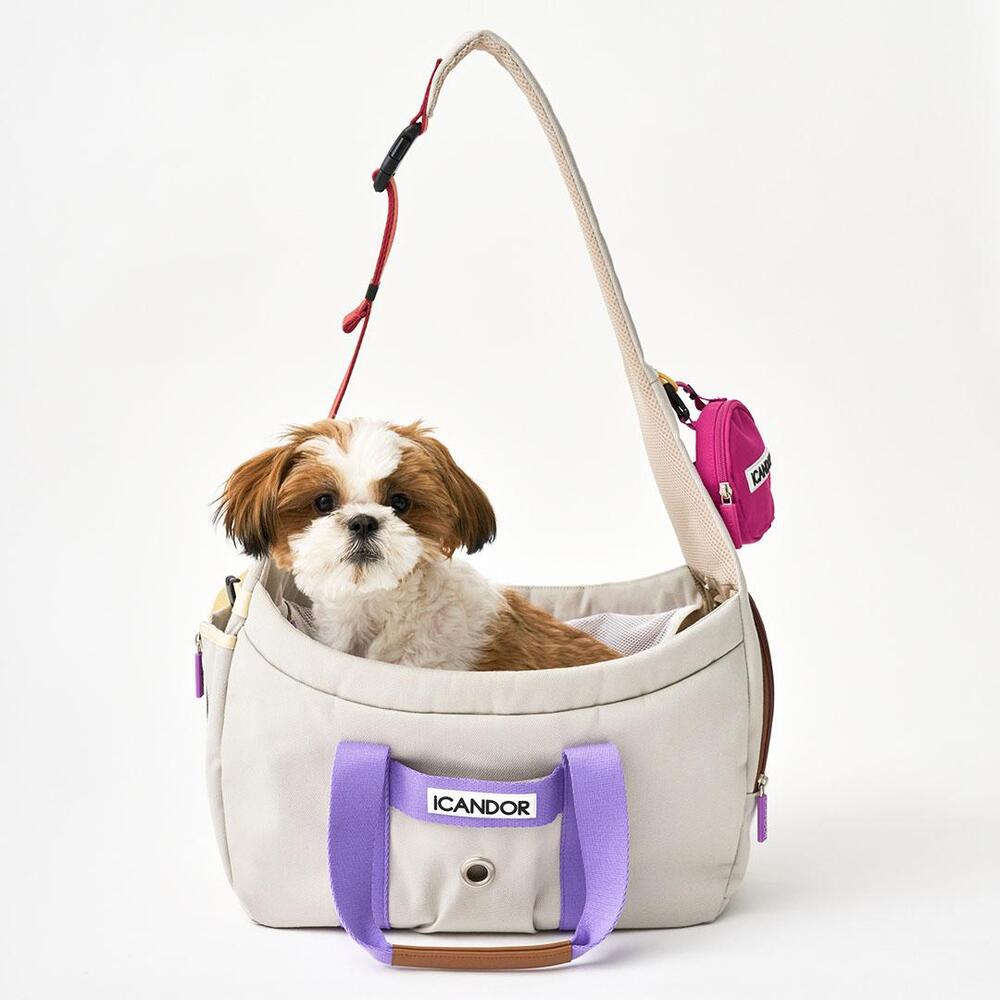 PEEK-A-BOO Pet Sling Bag (Plum Gray)