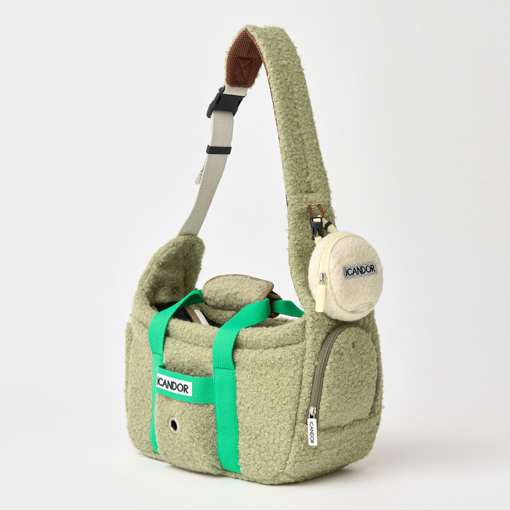 PEEK-A-BOO Pet Sling Bag (Rustic Olive)