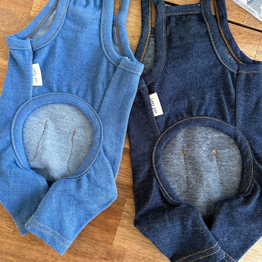 Denim Pocket Onesie (2 colors)