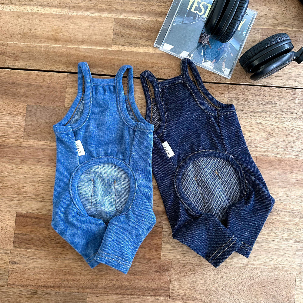 Denim Pocket Onesie (2 colors)