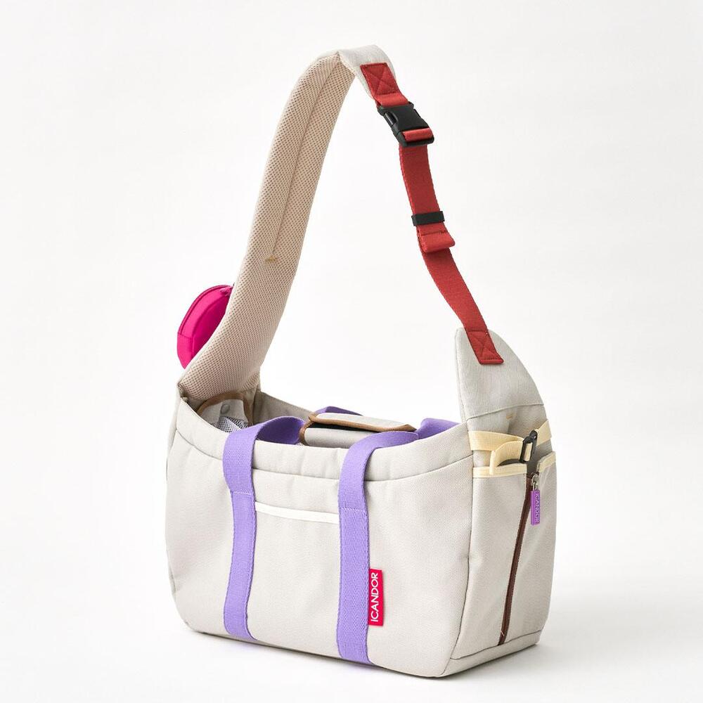 PEEK-A-BOO Pet Sling Bag (Plum Gray)