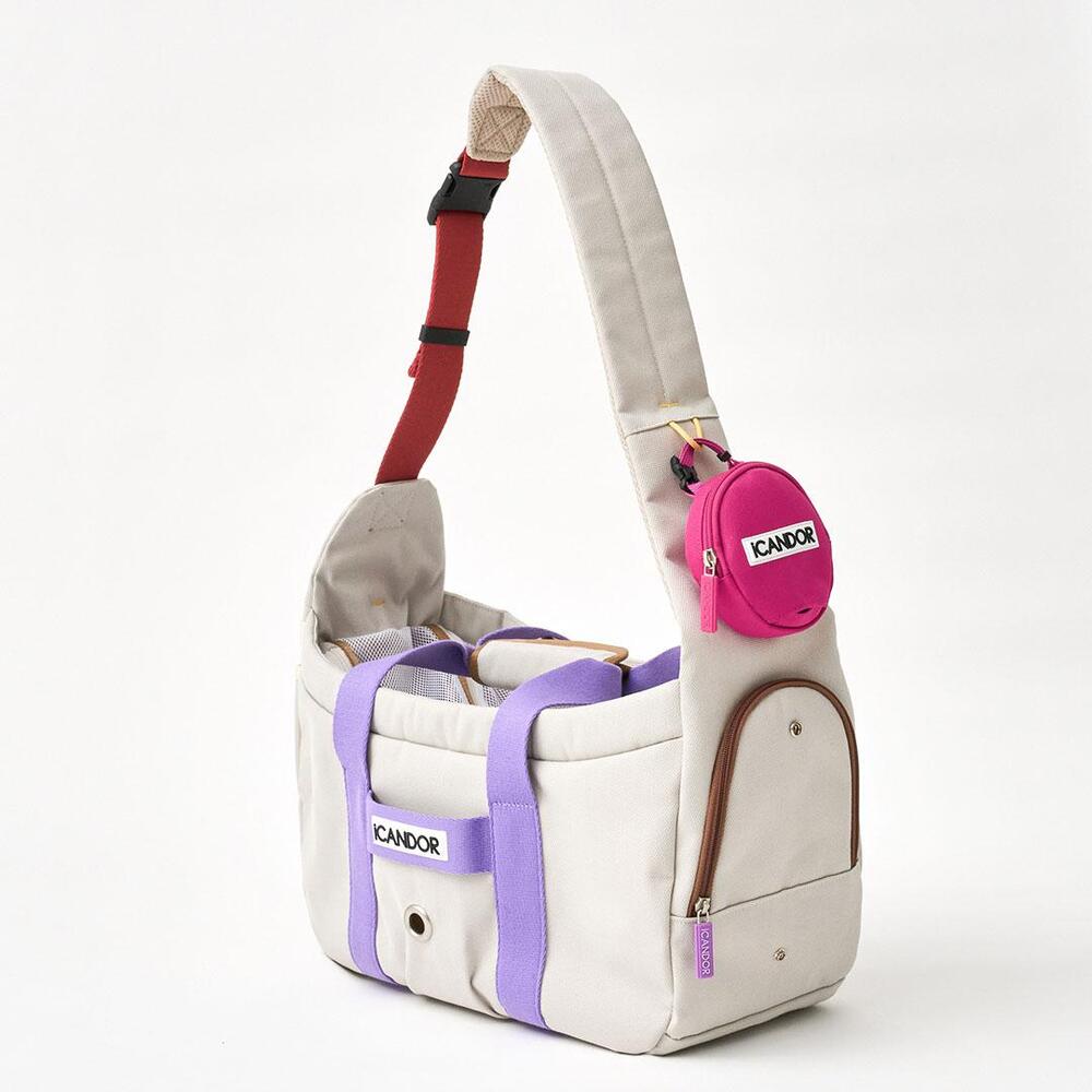 PEEK-A-BOO Pet Sling Bag (Plum Gray)