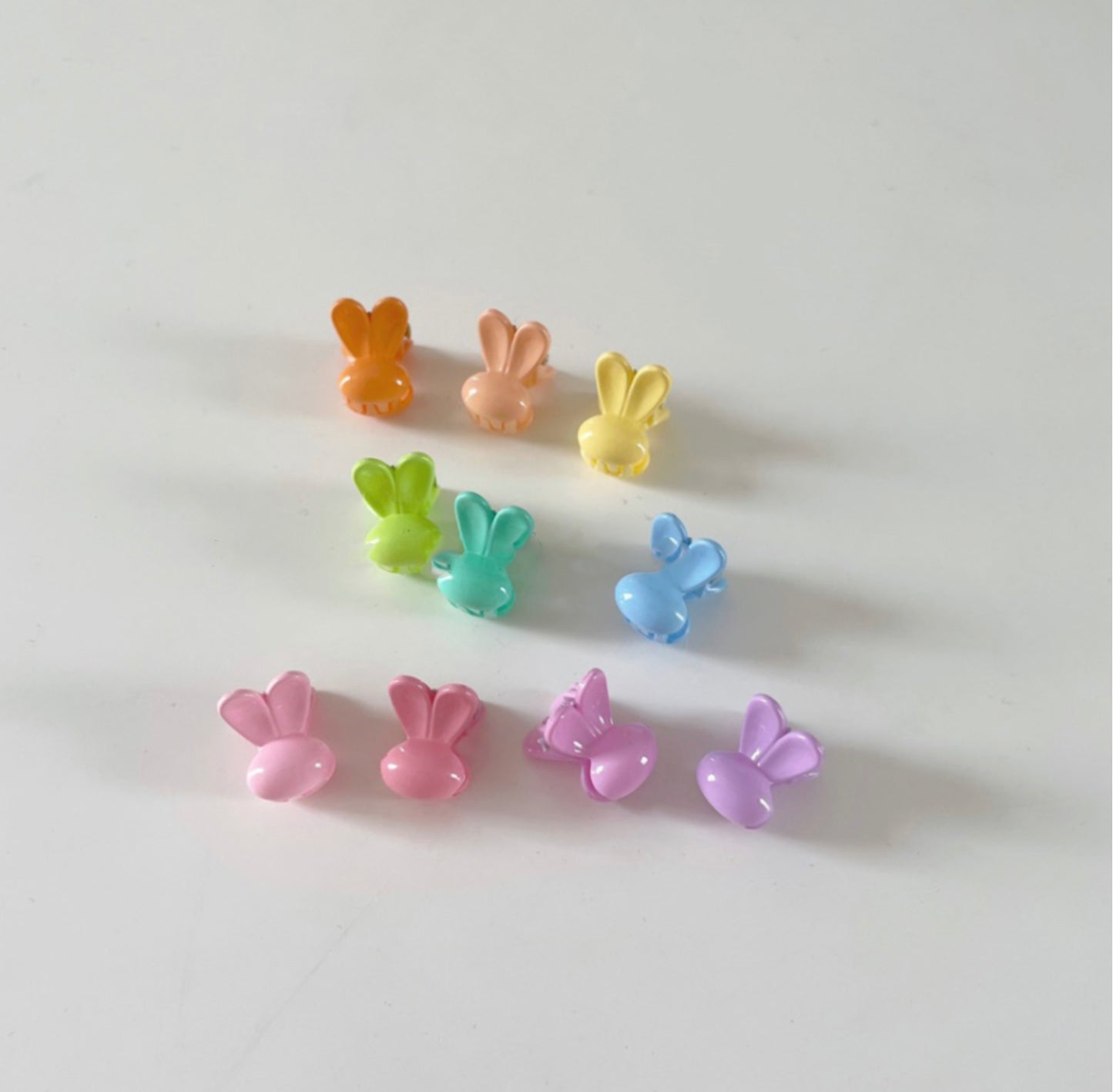 Pastel Mini Hair Clips (Rabbit, Pineapple, Smile)